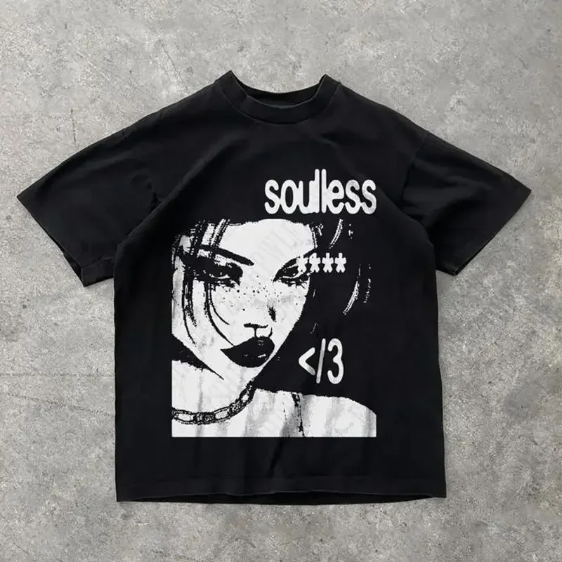 Men'S Fashion Aesthetics - Punk Aesthetics Graphic Print Cotton T-shirt