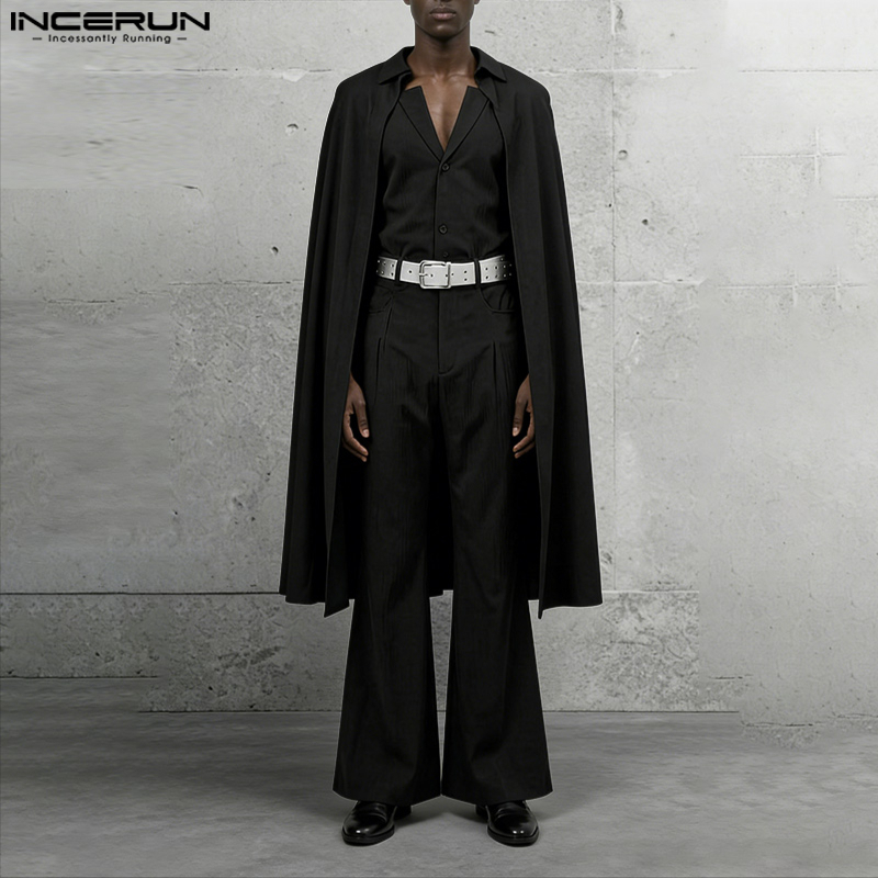 Mens Fashion Streetwear - INCERUN Men Sets Solid Color Lapel