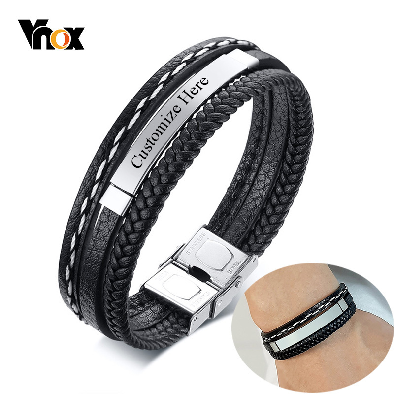 Men'S Fashion Quotes - Vnox Custom Logo Name Quote Engrave