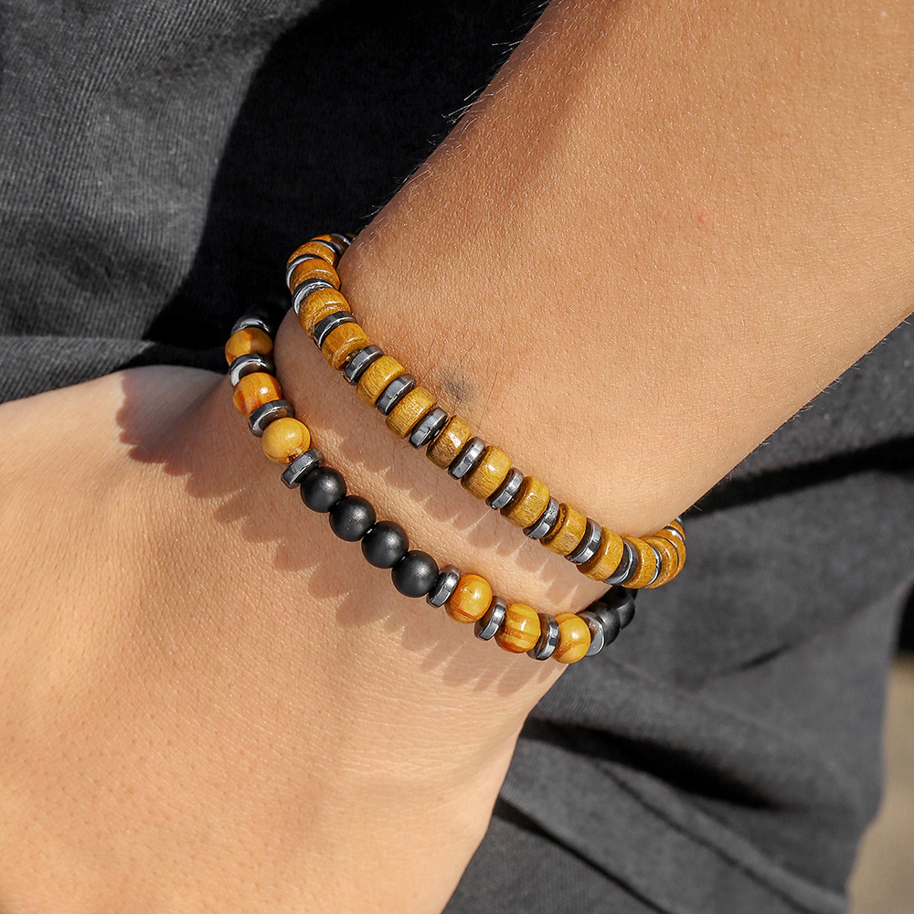 Mens Fashion Combination - New Simple Men's Jewelry Natural Wood