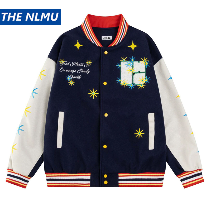 Varsity Jacket Letterman - Men Letter Embroidered Baseball Jackets 2025