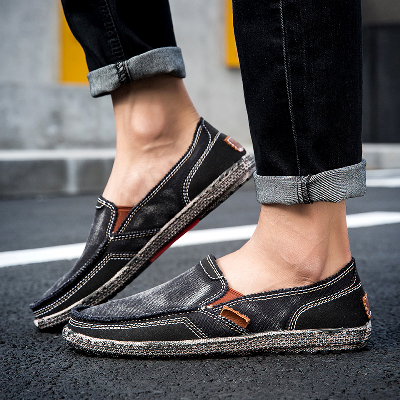 Men Fashion Vintage - Fashion Breathable Canvas Shoes Loafers New