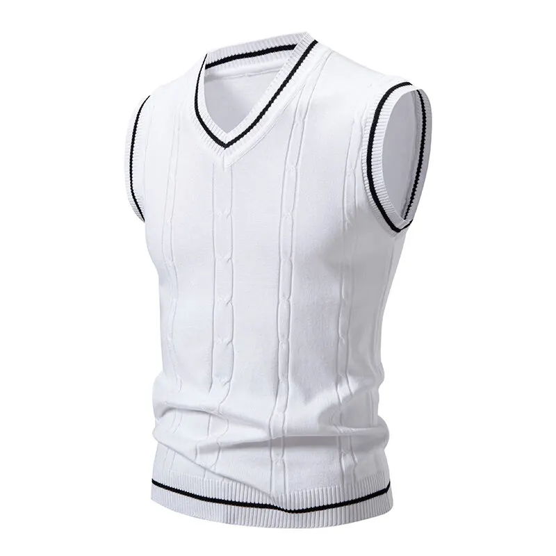 Men'S Fashion V Neck Sweater - Autumn Men's V Neck Knit Vests