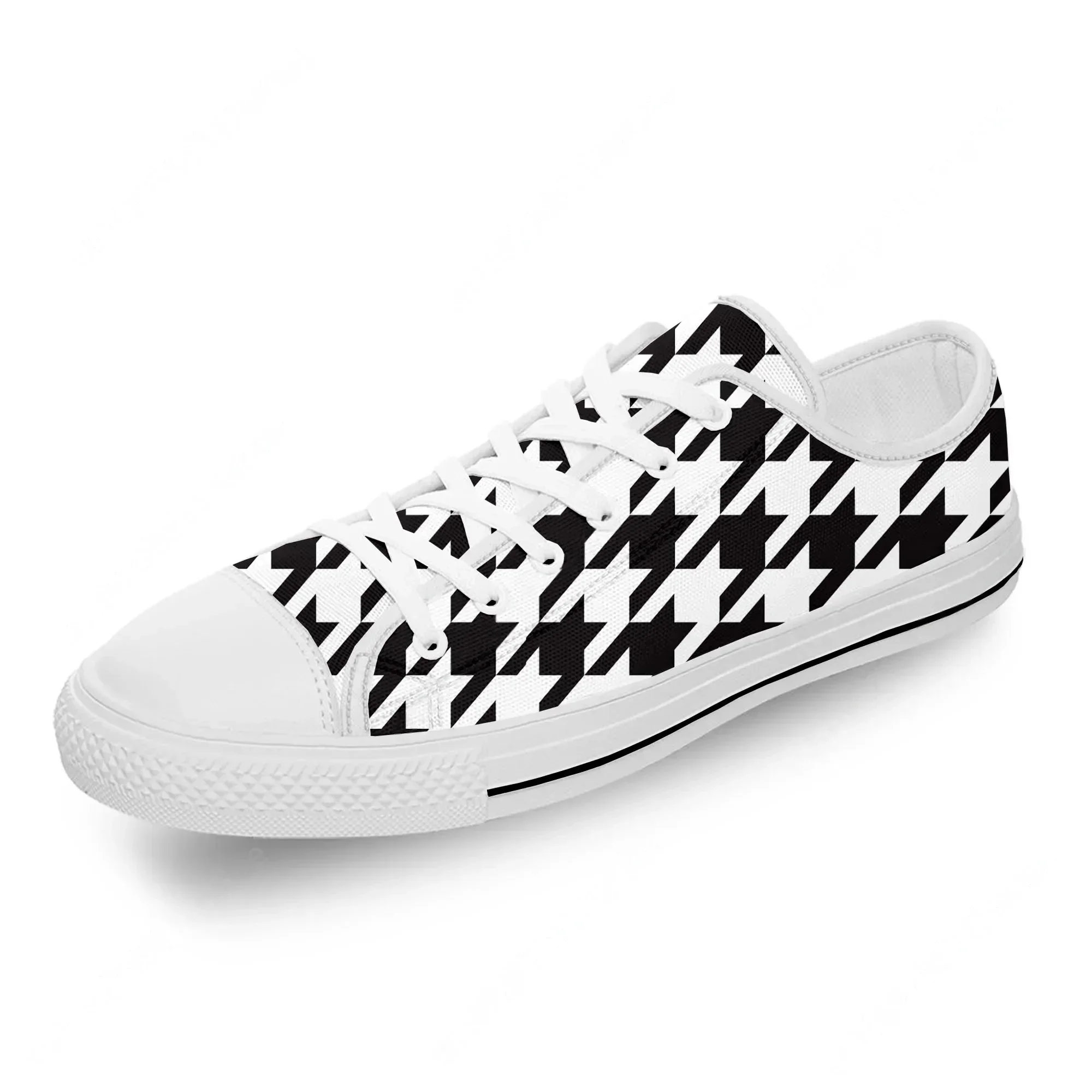 Men'S Fashion Aesthetics - Houndstooth Pattern Aesthetic White Cloth Fashion
