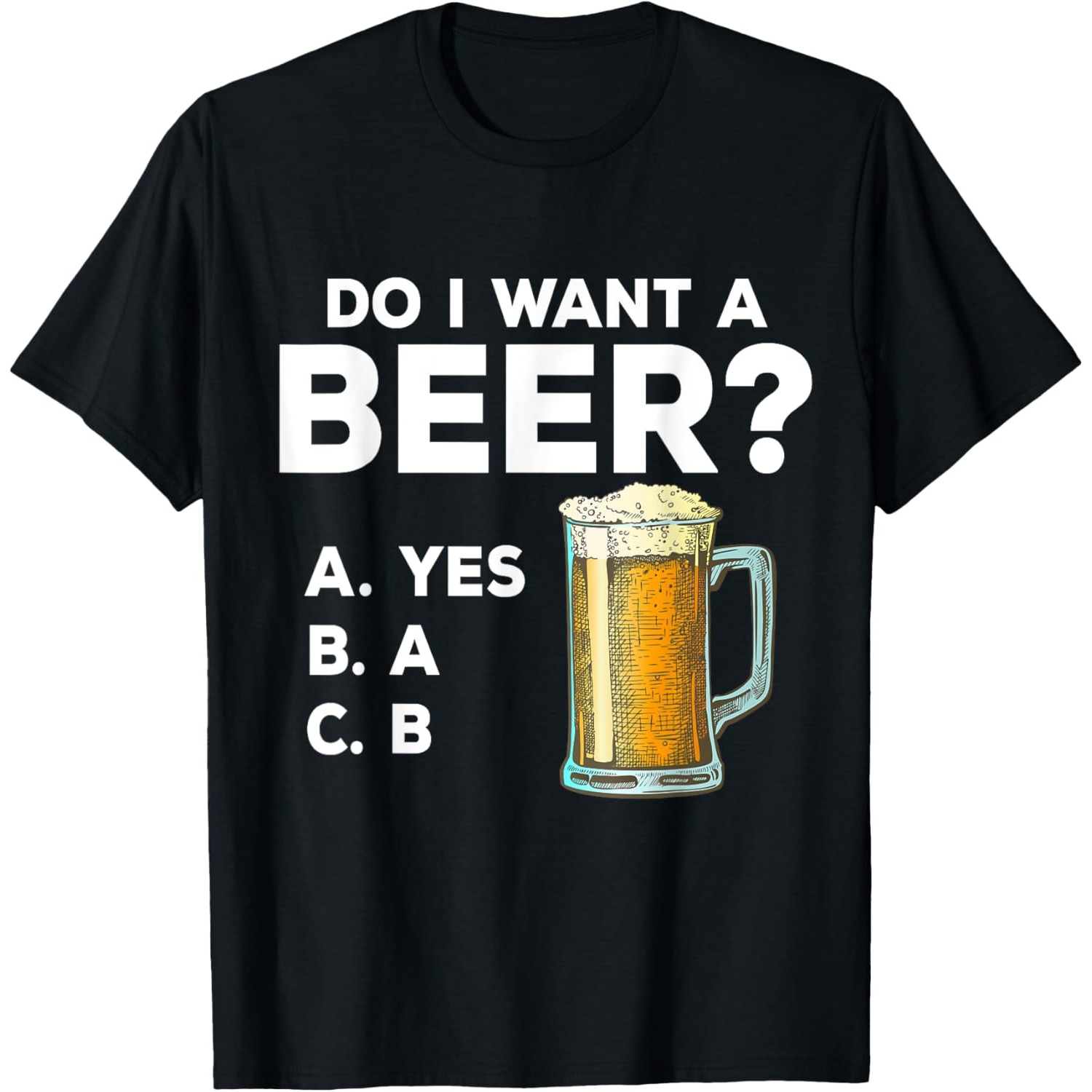 Men'S Fashion Quiz - Funny Beer Quiz Graphic T-Shirt Men