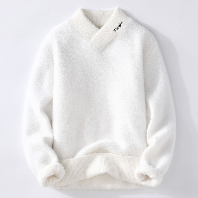 Men'S Fashion V Neck Sweater - Sweaters men winter korean style mens