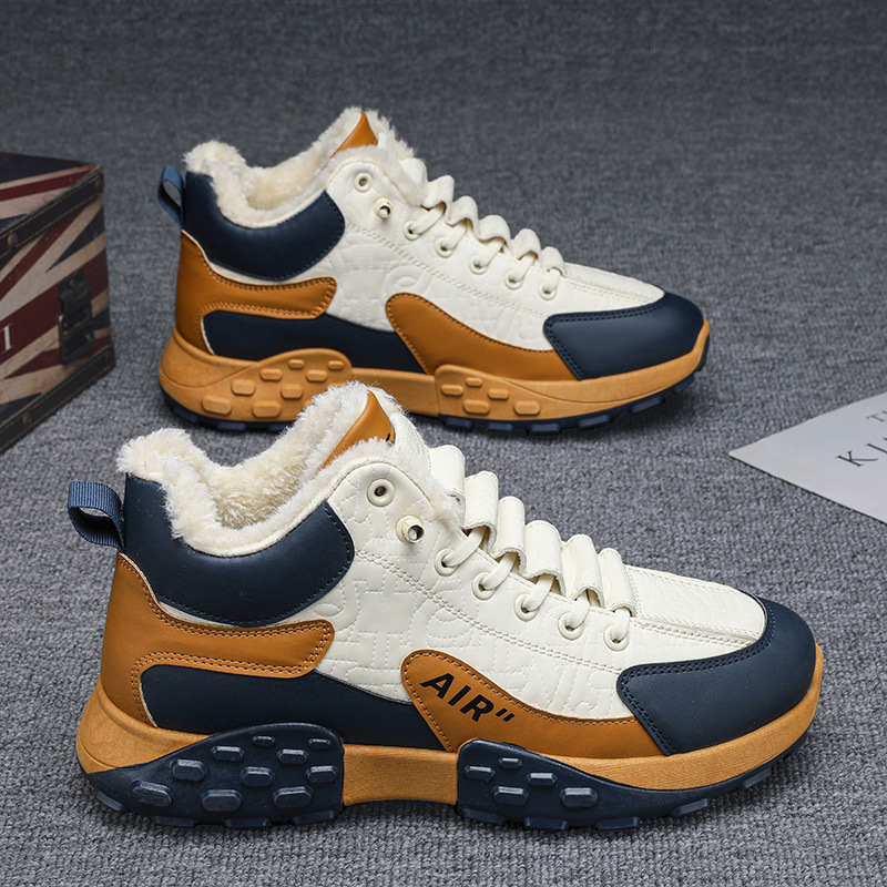 Men'S Fashion Running Shoes - Men Platform Warm Cotton Shoes Male