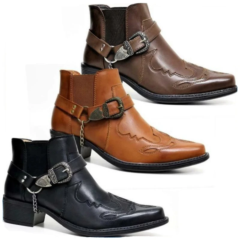 Men Fashion Vintage - Fashion 2026 Men's Vintage Cowboy Boots