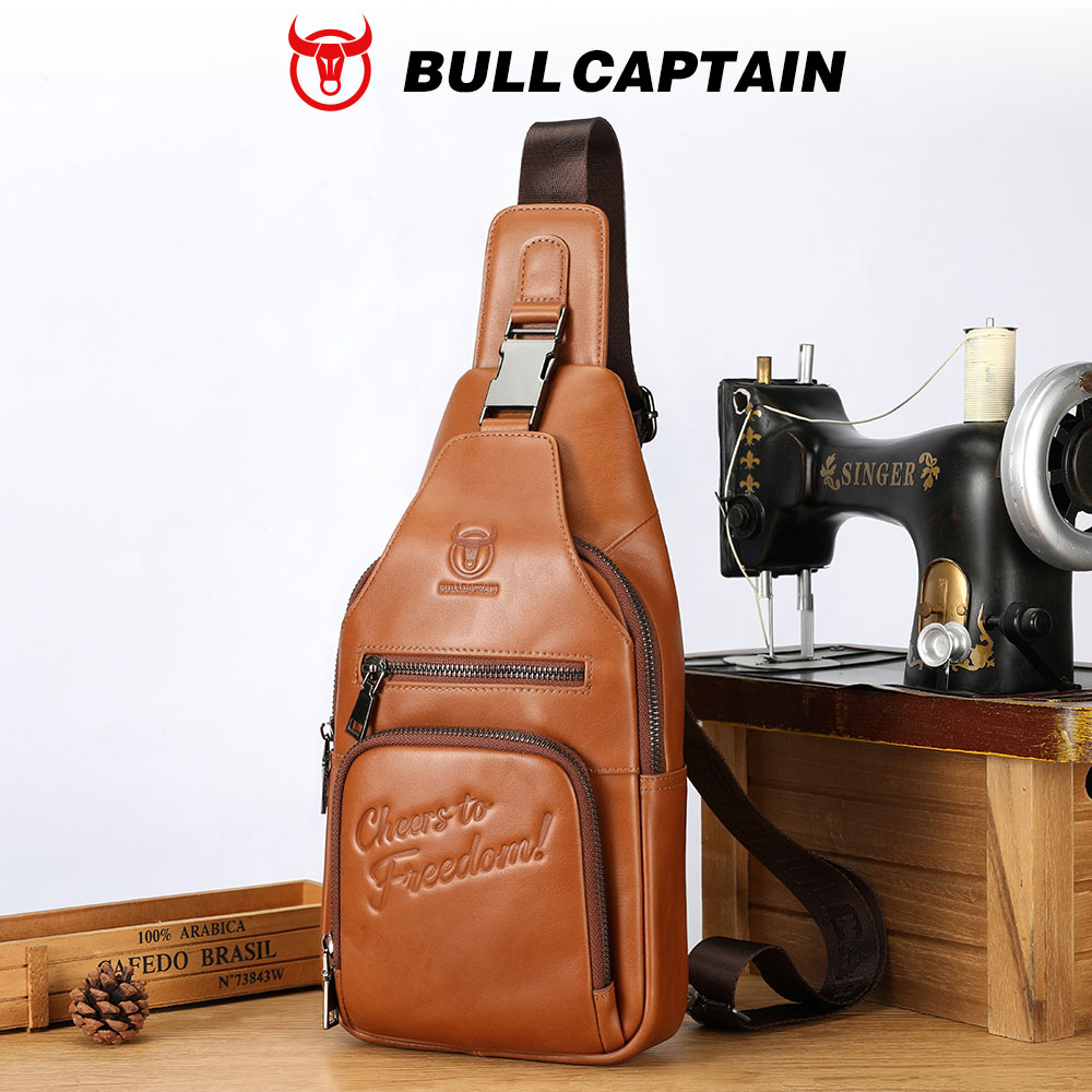 Mens Fashion Blog - BULLCAPTAIN Genuine Leather Chest Bag Casual