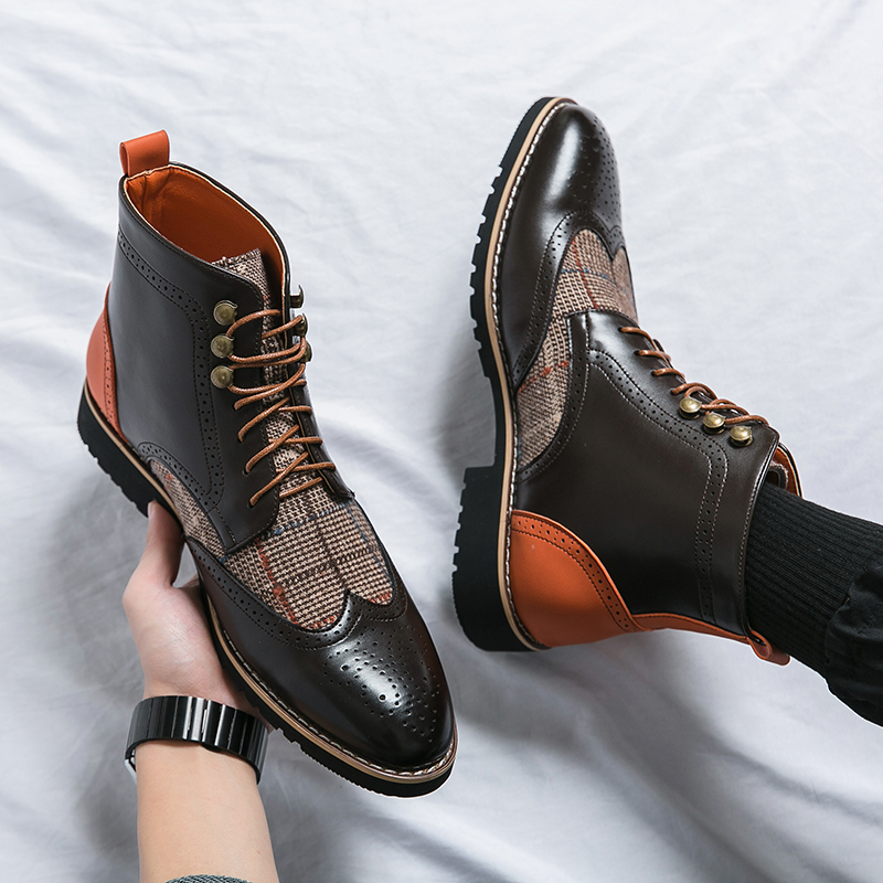 Mens Fashion Combat Boots - Fashionable Outdoor Combat Boots For Men