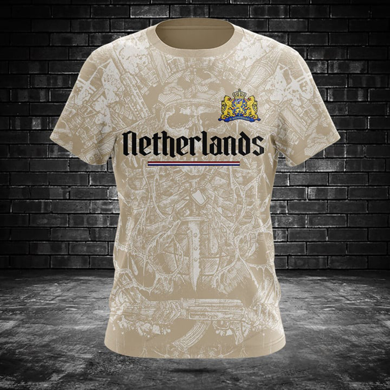 Men'S Fashion Names - Custom Name Summer Casual Netherlands Skull