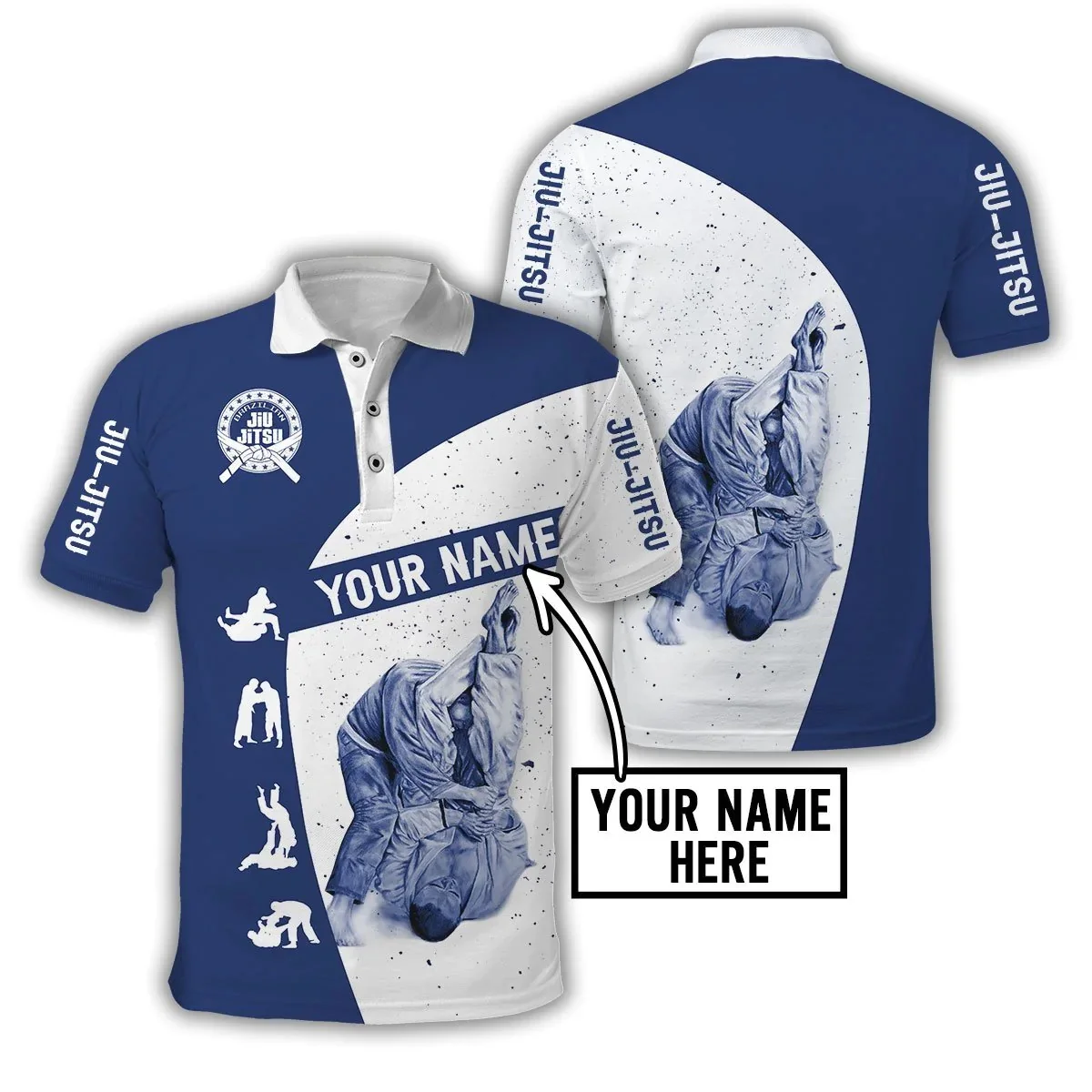 Customized Name Jiu Jitsu 3D A - Men'S Fashion Names 评论和价格
