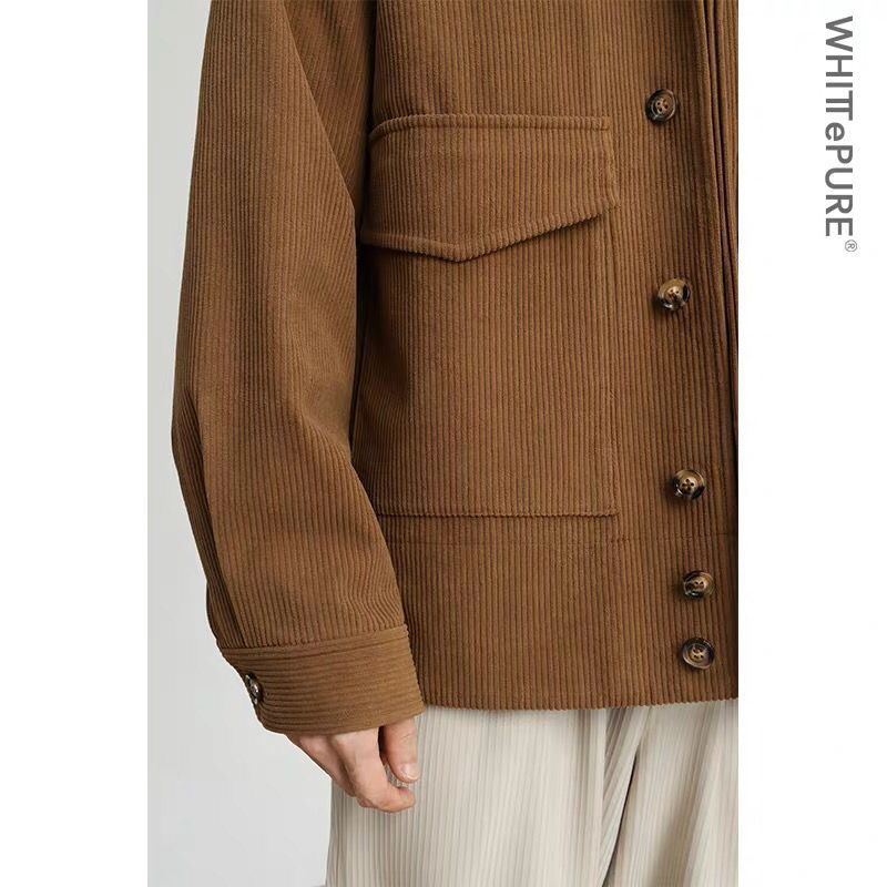Spring Autumn New Corduroy Cas - Harrington Jacket 评论和价格