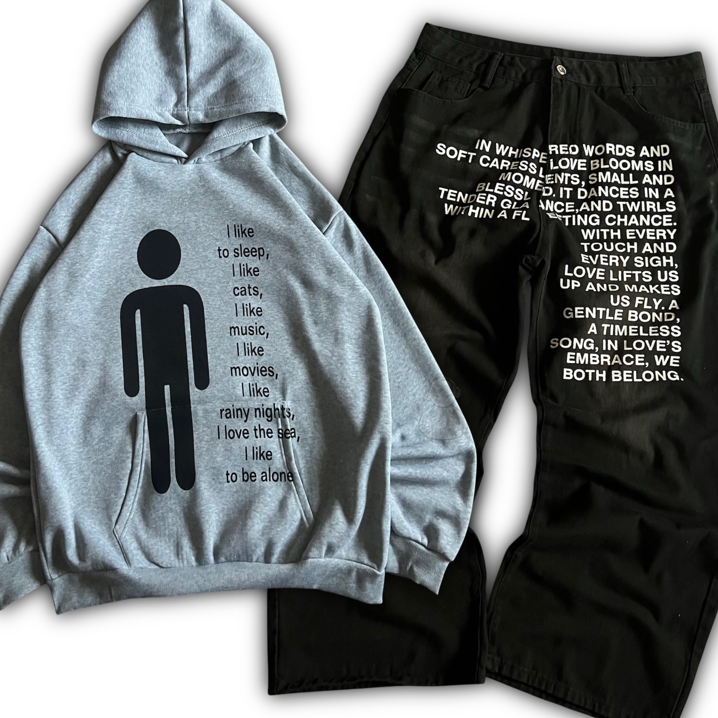 American Pattern Letter Jeans  - Mens Fashion Streetwear 评论和价格