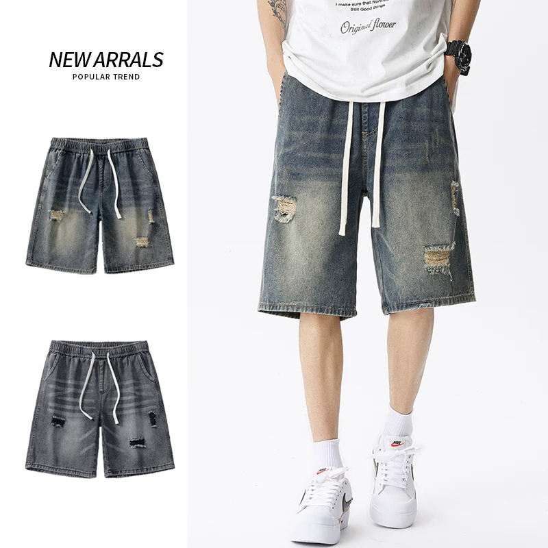 Summer Thin Denim Shorts Men's - Men'S Fashion Overalls 评论和价格