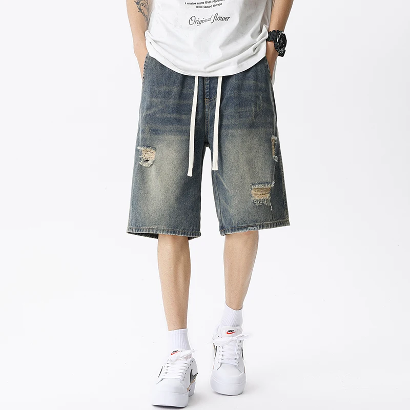 Summer Thin Denim Shorts Men's - Men'S Fashion Overalls 评论和价格