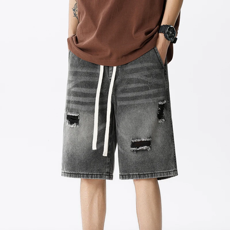 Summer Thin Denim Shorts Men's - Men'S Fashion Overalls 评论和价格