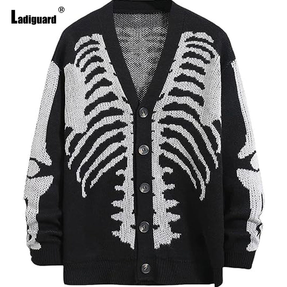 Ladiguard Men Retro Knitted Sw - Men'S Fashion V Neck Sweater 评论和价格