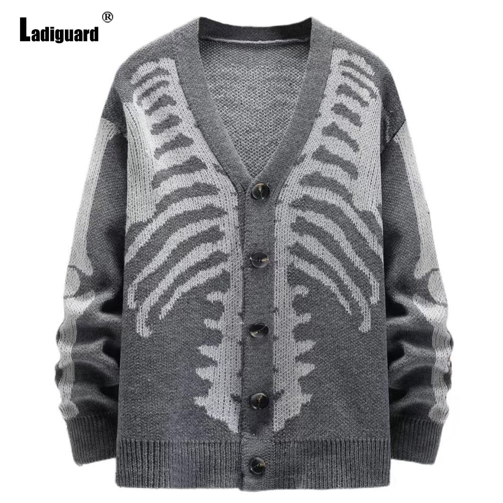 Ladiguard Men Retro Knitted Sw - Men'S Fashion V Neck Sweater 评论和价格