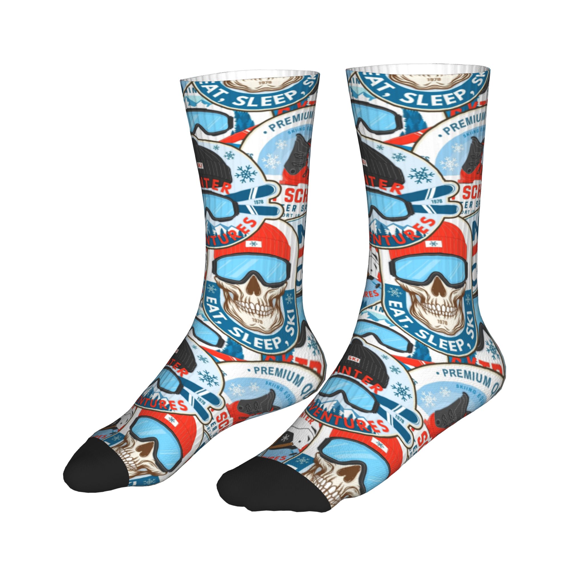 Vintage Red Blue Ski Club Seam - Men Fashion Vintage 评论和价格