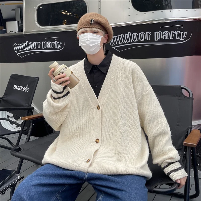2024 Autumn Winter Lazy Fashio - Men'S Fashion V Neck Sweater 评论和价格