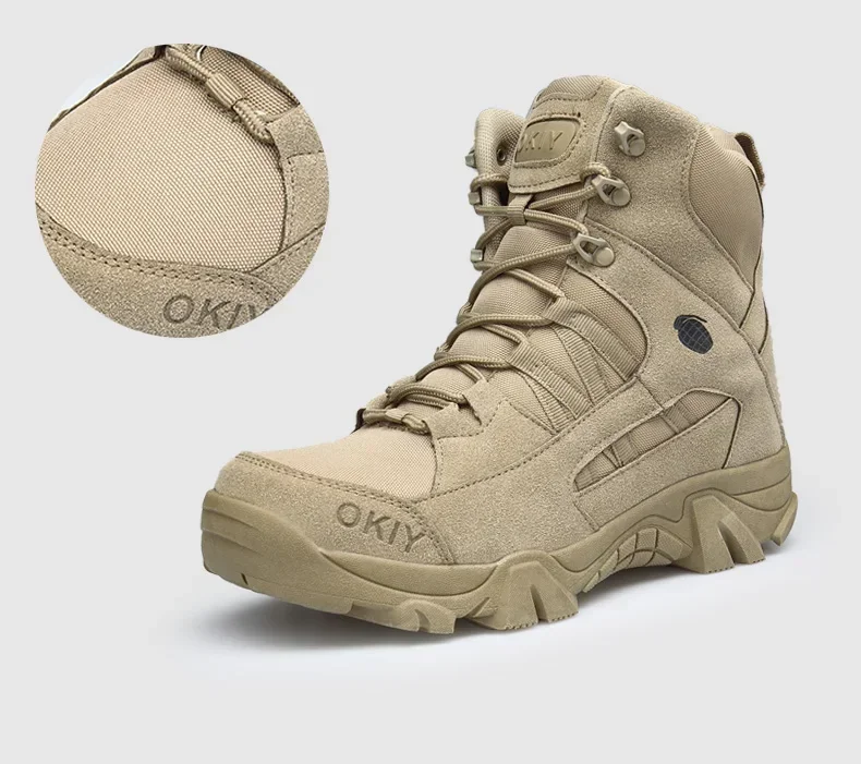 Outdoor Leather Hiking Shoes M - Mens Fashion Combat Boots 评论和价格