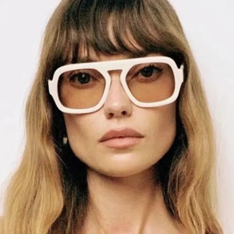 Retro Square Sunglasses Women  - Men'S Fashion Model 评论和价格