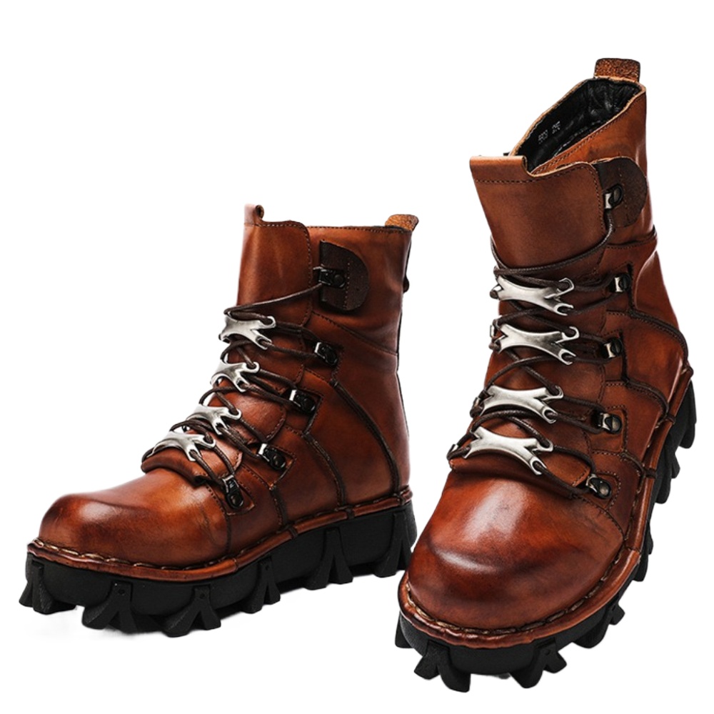Fashion Men's Cowhide Genuine  - Mens Fashion Combat Boots 评论和价格