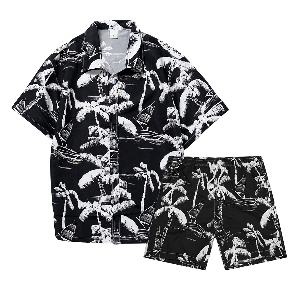 Hawaiian Coconut Tree 3D Print - Mens Fashion Streetwear 评论和价格