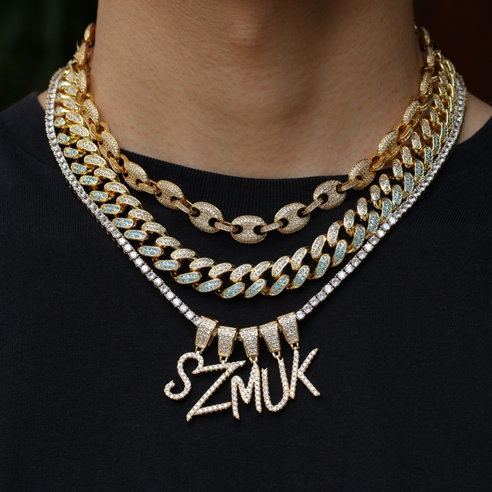 UWIN Name Brush Font Necklace  - Mens Fashion Combination 评论和价格