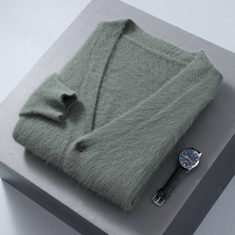 Men's Cardigan Sweater Mink Ve - Men'S Fashion V Neck Sweater 评论和价格