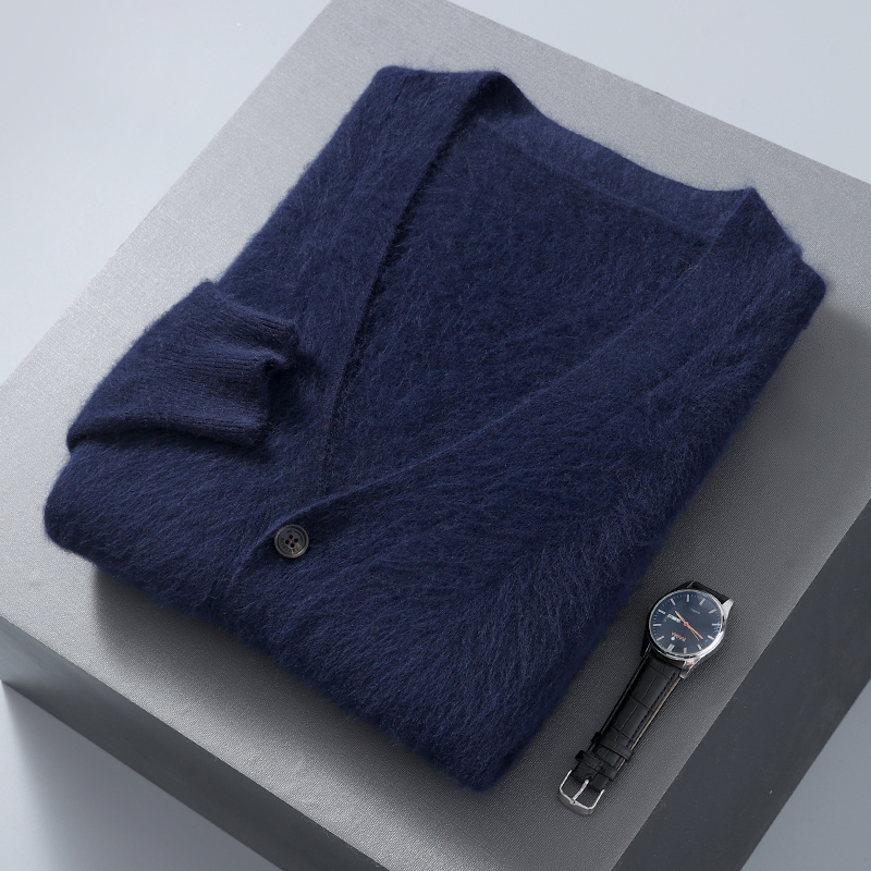 Men's Cardigan Sweater Mink Ve - Men'S Fashion V Neck Sweater 评论和价格