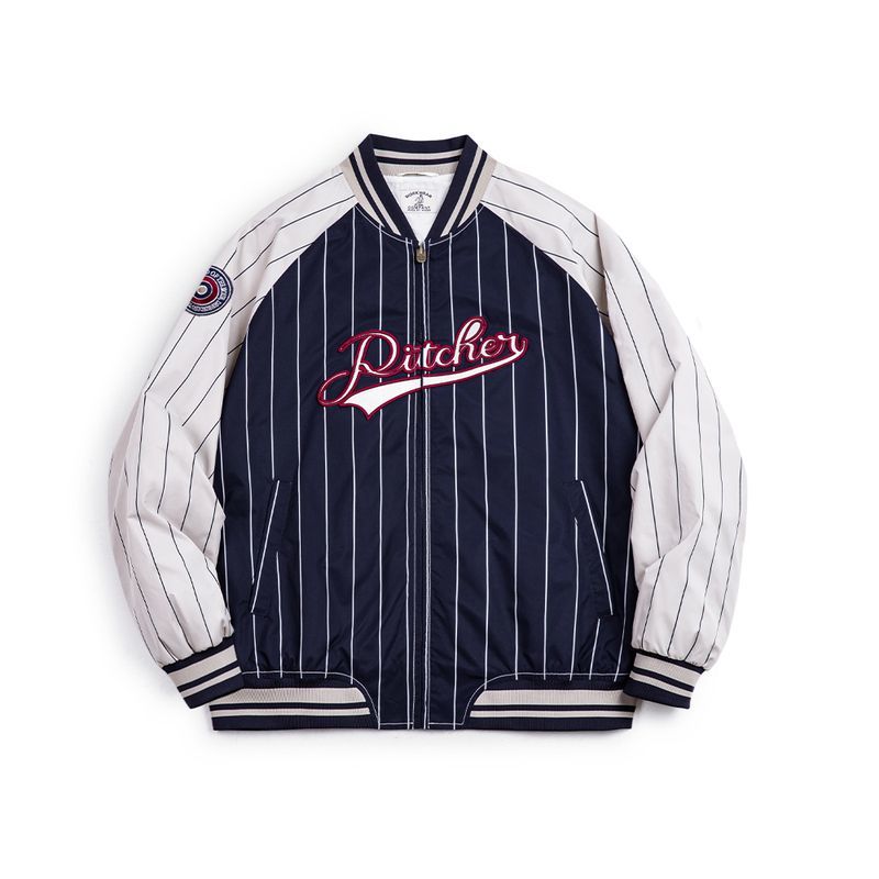 Maden American Retro Striped B - Varsity Jacket Letterman 评论和价格
