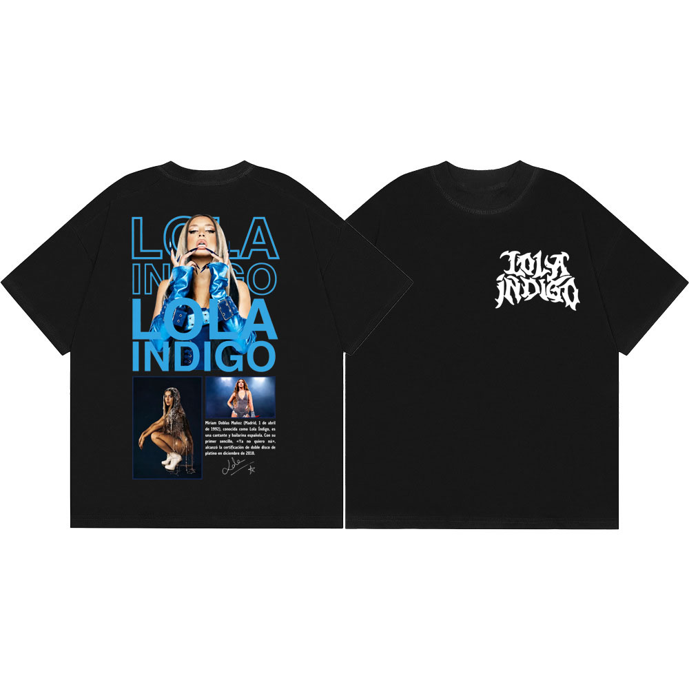 Singer Lola Indigo Merch T-shi - Men'S Fashion Aesthetics 评论和价格