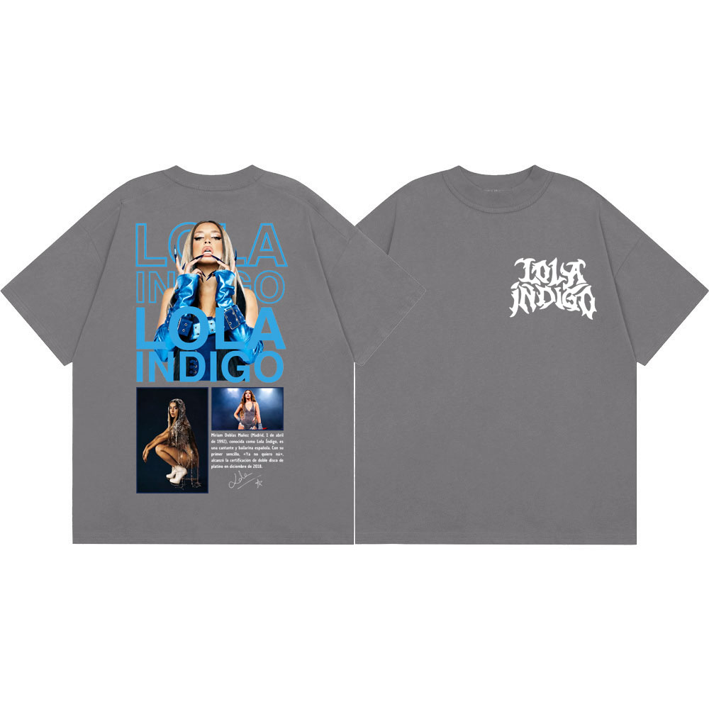 Singer Lola Indigo Merch T-shi - Men'S Fashion Aesthetics 评论和价格