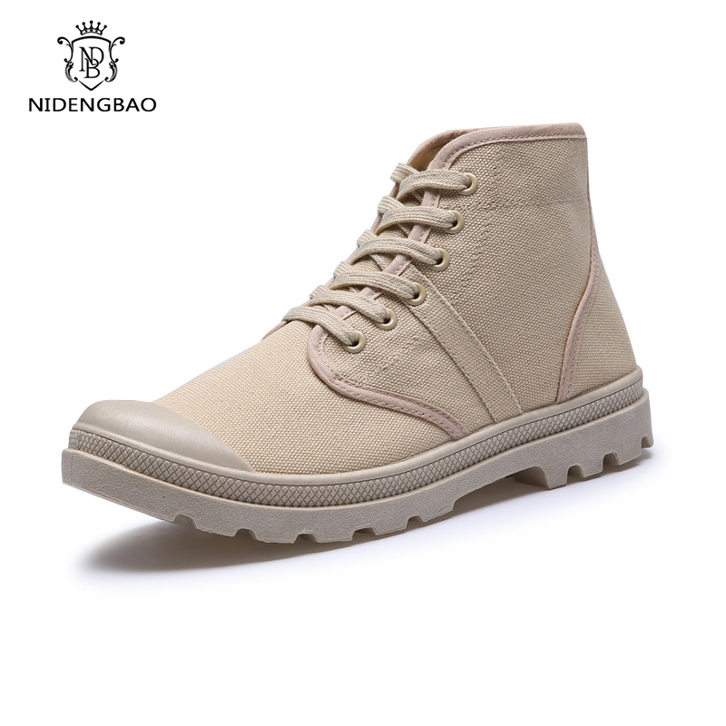 Men Boots New Casual Canvas Sh - Mens Fashion Combat Boots 评论和价格