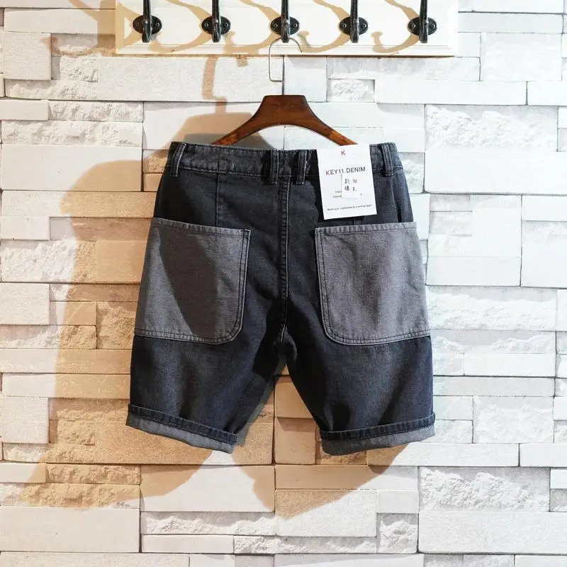 Loose Straight Short Jeans Pan - Men'S Fashion Overalls 评论和价格