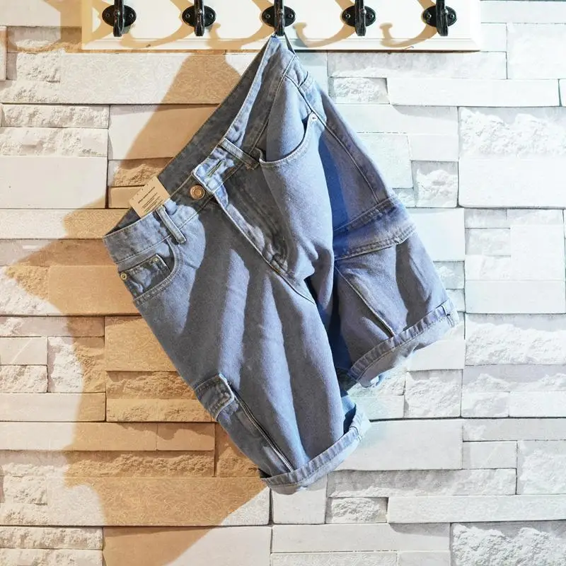 Loose Straight Short Jeans Pan - Men'S Fashion Overalls 评论和价格