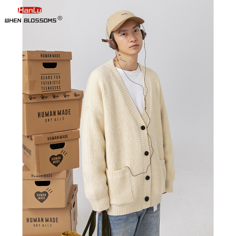 Korean Fashion Streetwear Sing - Men'S Fashion V Neck Sweater 评论和价格