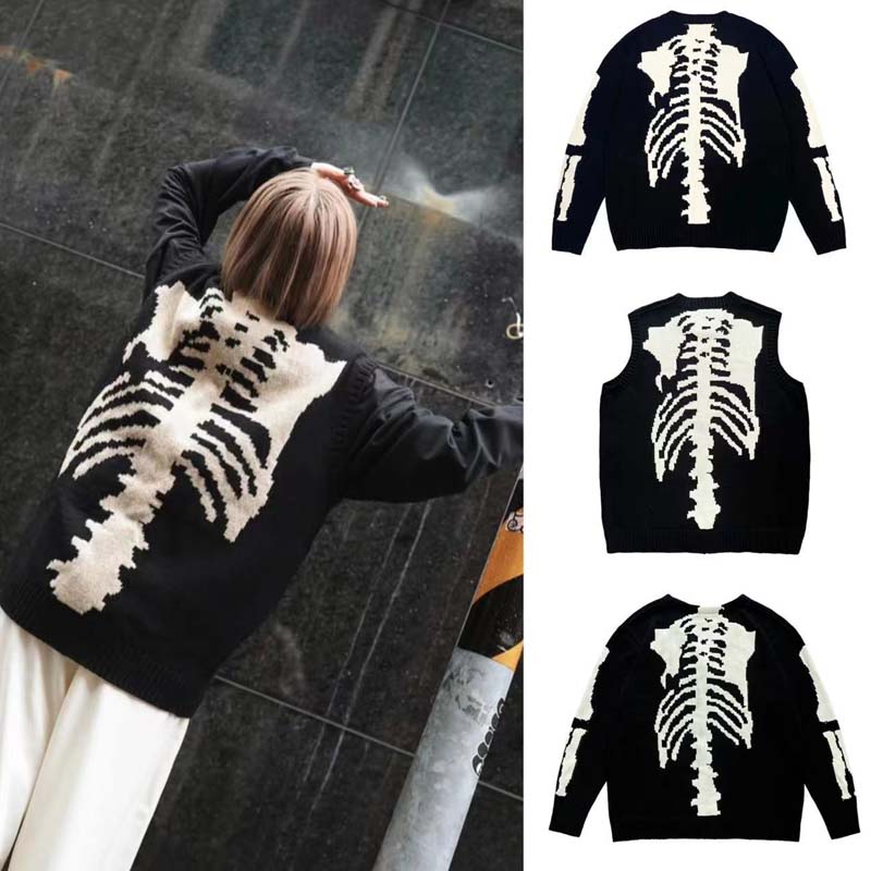 Kapital Vintage Hirata Bone Sk - Men'S Fashion V Neck Sweater 评论和价格