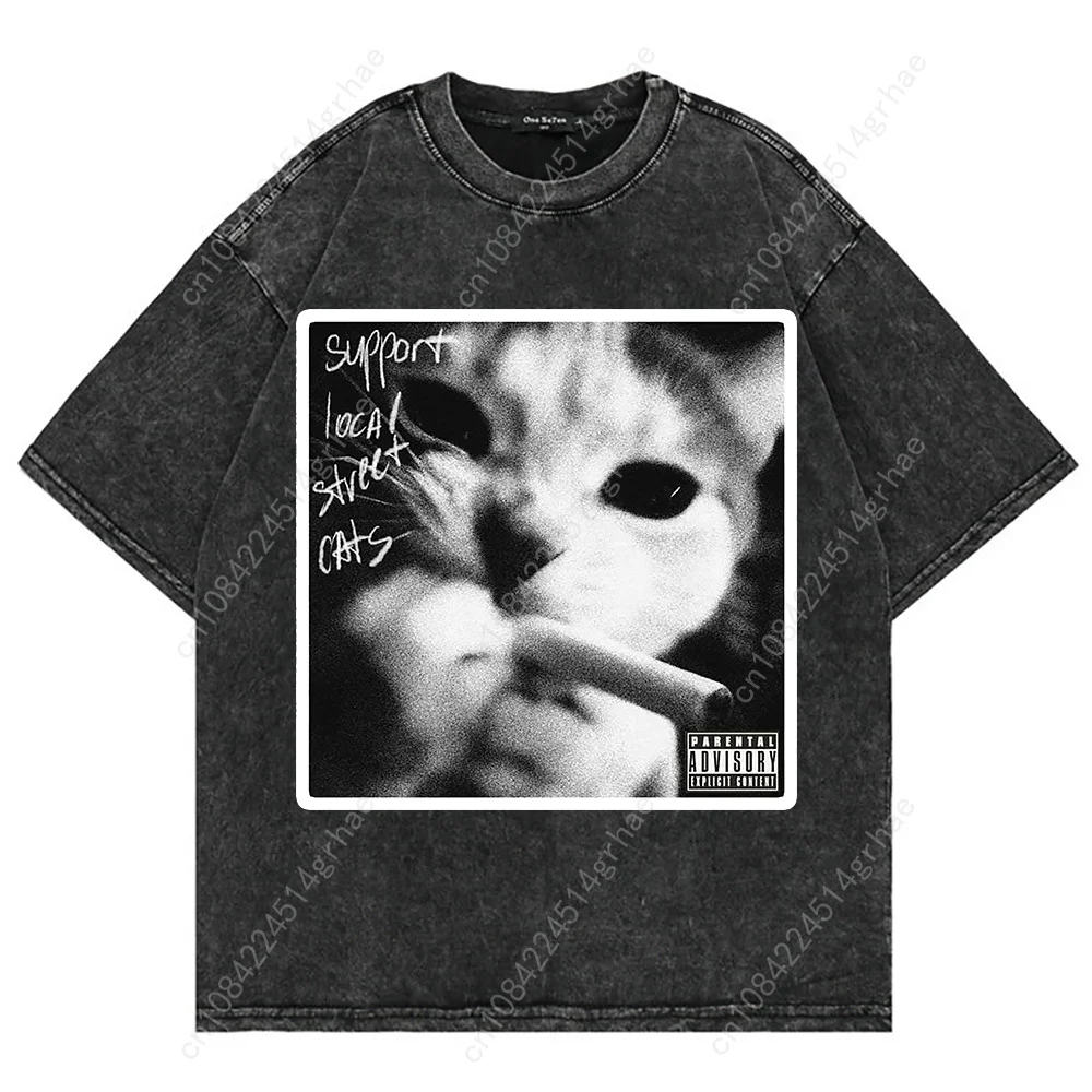 100% Cotton Vintage Washed Y2k - Men'S Fashion Aesthetics 评论和价格