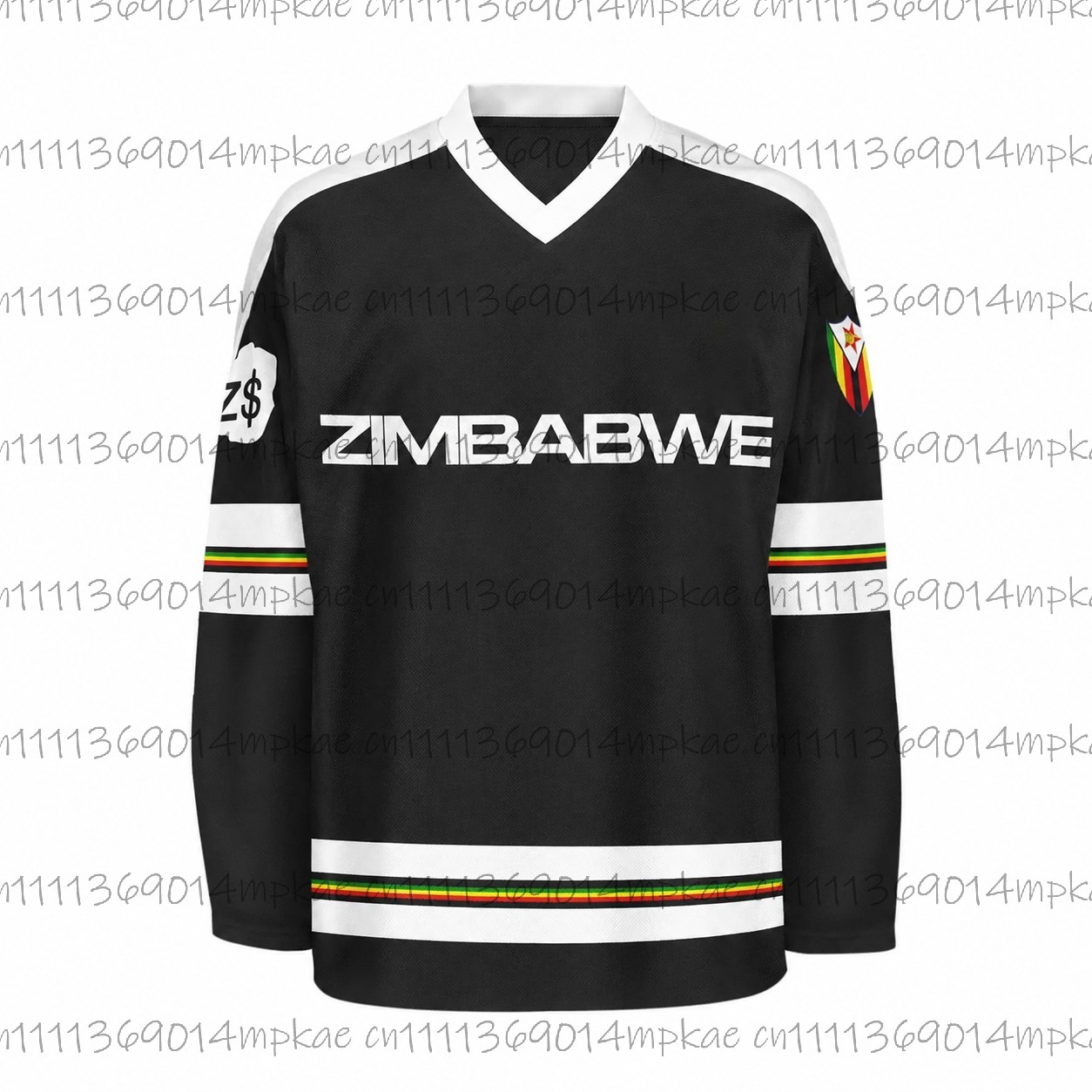 Men's Zimbabwe Printed V-Neck  - Mens Fashion Streetwear 评论和价格