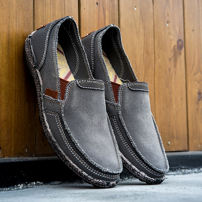 Fashion Breathable Canvas Shoe - Men Fashion Vintage 评论和价格