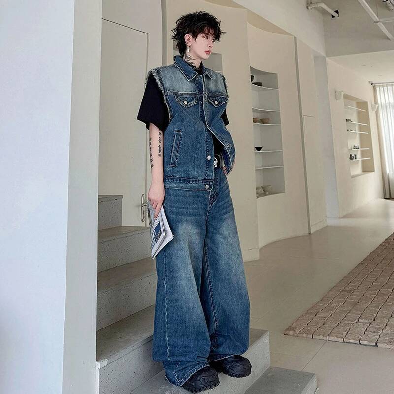 LUZHEN 2026 Summer Denim Two-p - Mens Fashion Streetwear 评论和价格