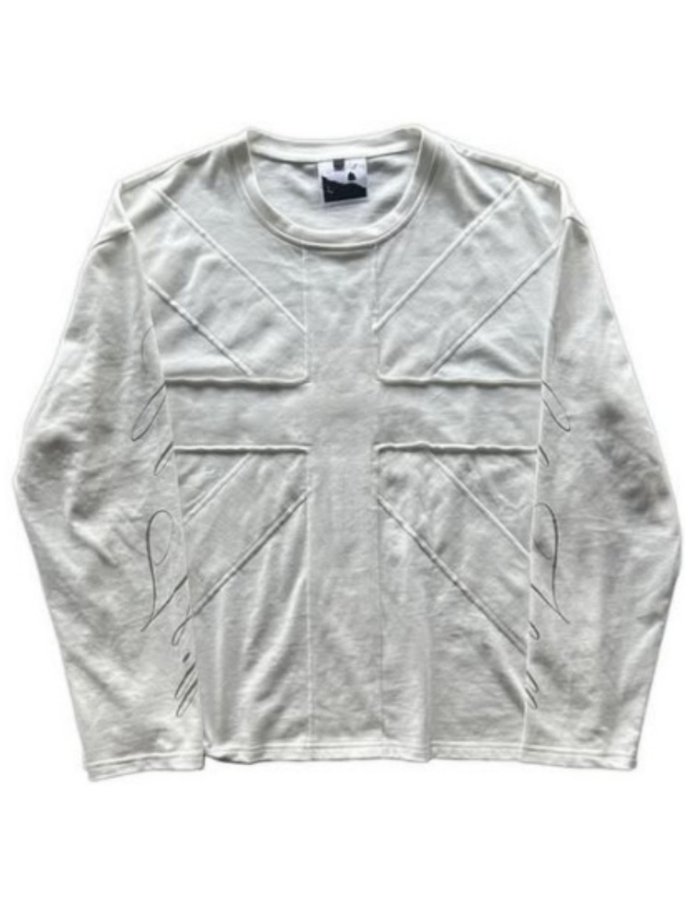 Gothic cross print long sleeve - Men'S Fashion Aesthetics 评论和价格