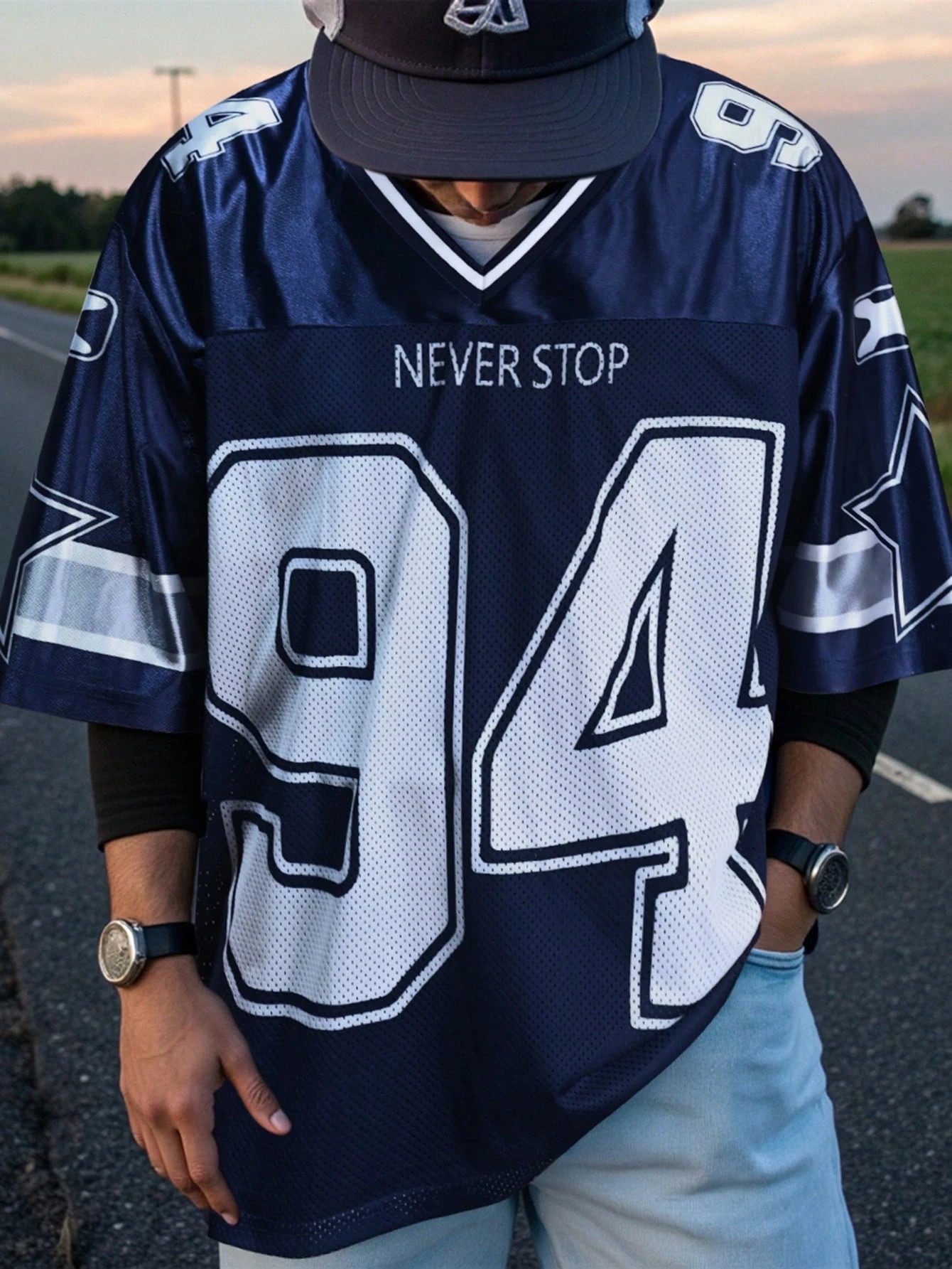 The new men's V-neck T-shirt f - Mens Fashion Combination 评论和价格