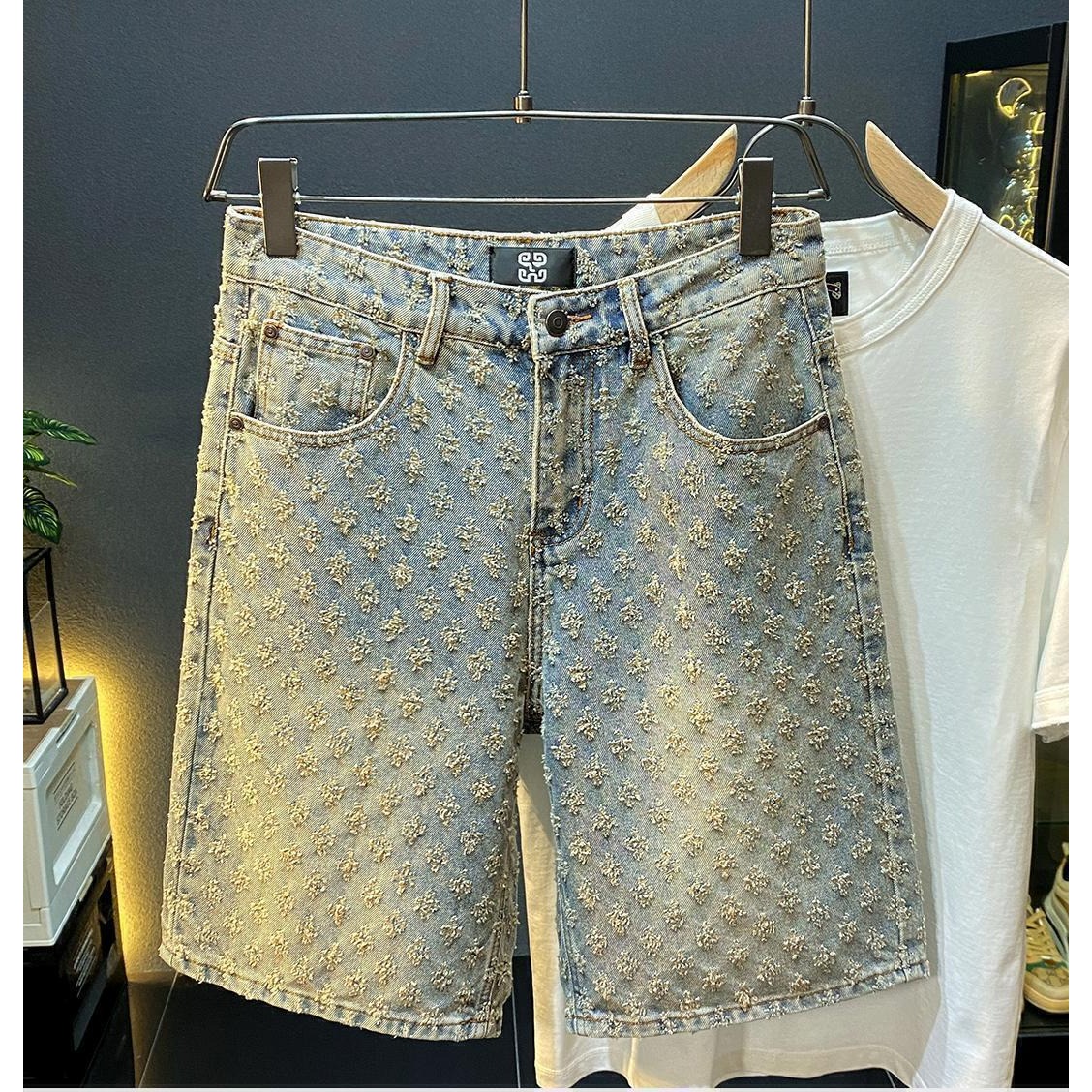 Summer High Street Denim Short - Men'S Fashion Overalls 评论和价格