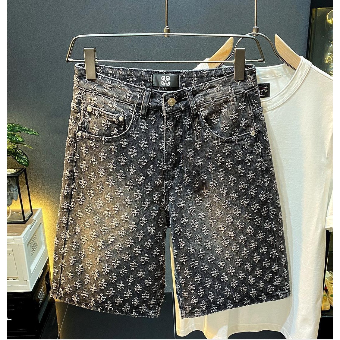 Summer High Street Denim Short - Men'S Fashion Overalls 评论和价格