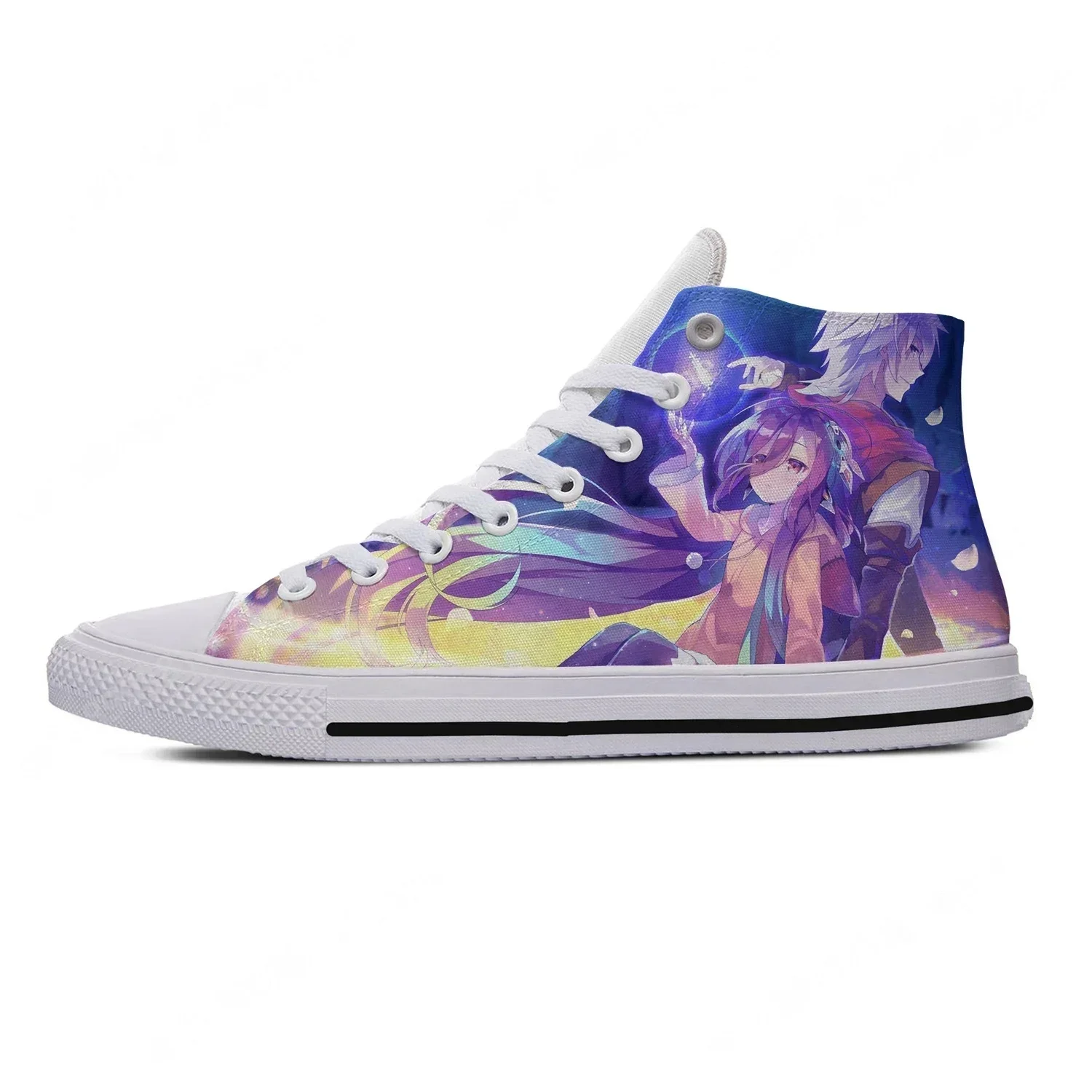 Anime NO GAME NO LIFE High Top - Men'S Fashion Running Shoes 评论和价格