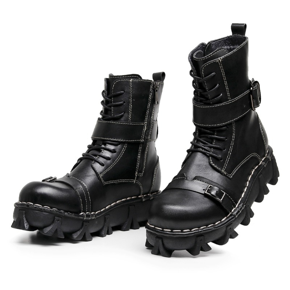 Fashion Men's Genuine Leather  - Mens Fashion Combat Boots 评论和价格